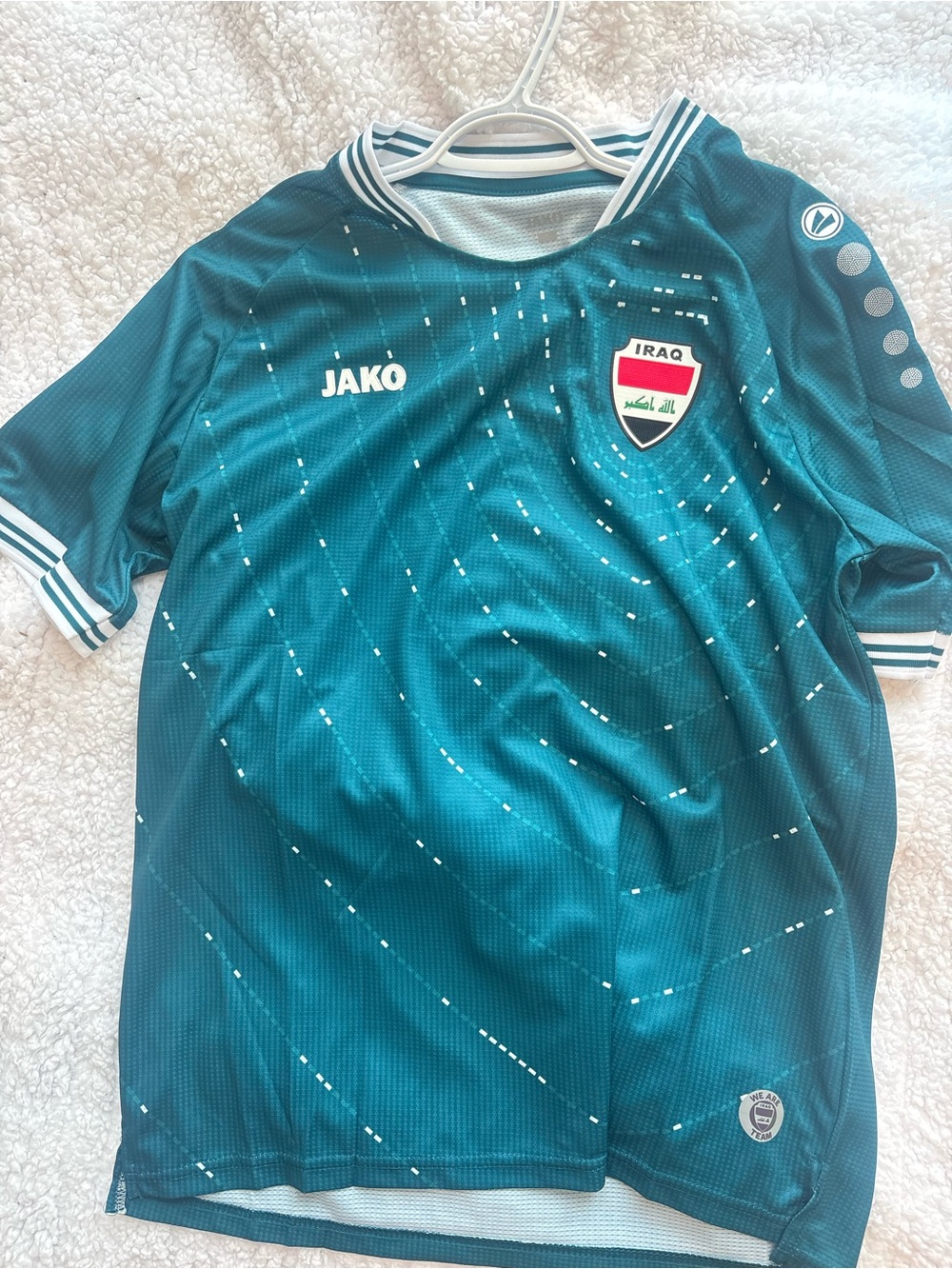 Licensed Iraq Soccer Jersey - Size L, NWT, FIFA World Cup